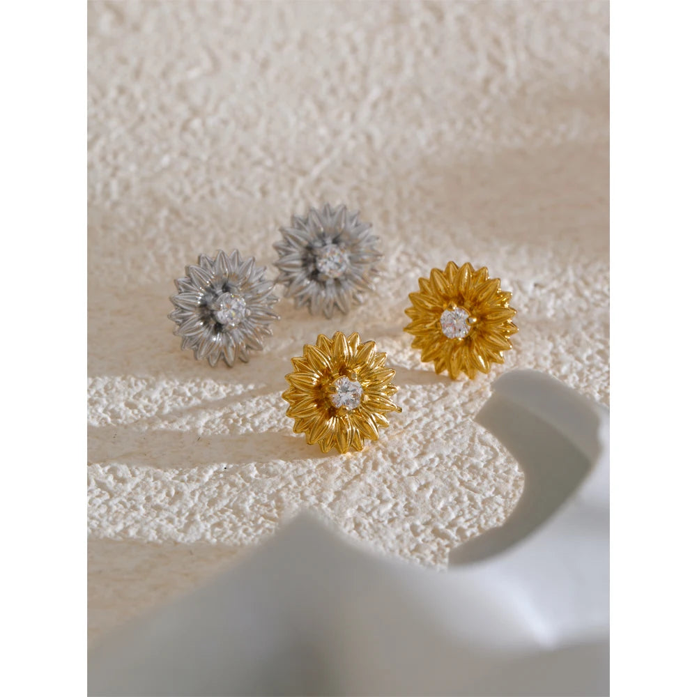 Isalene  Earrings Radiant Bloom Stud Earrings