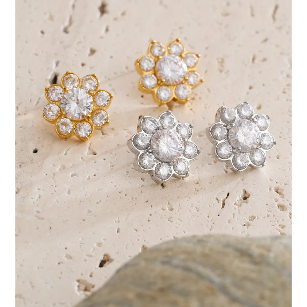 Isalene  Earrings Radiant Bloom Stud Earrings