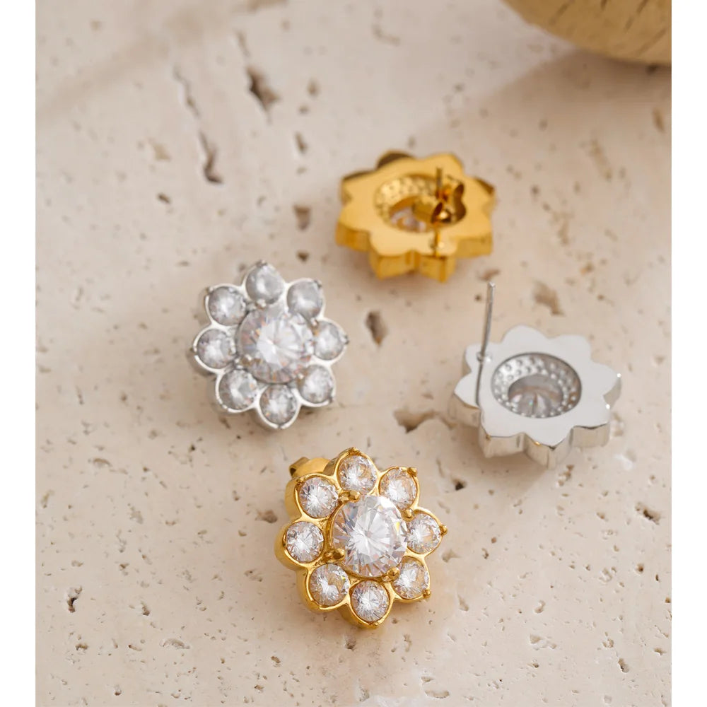 Isalene  Earrings Radiant Bloom Stud Earrings