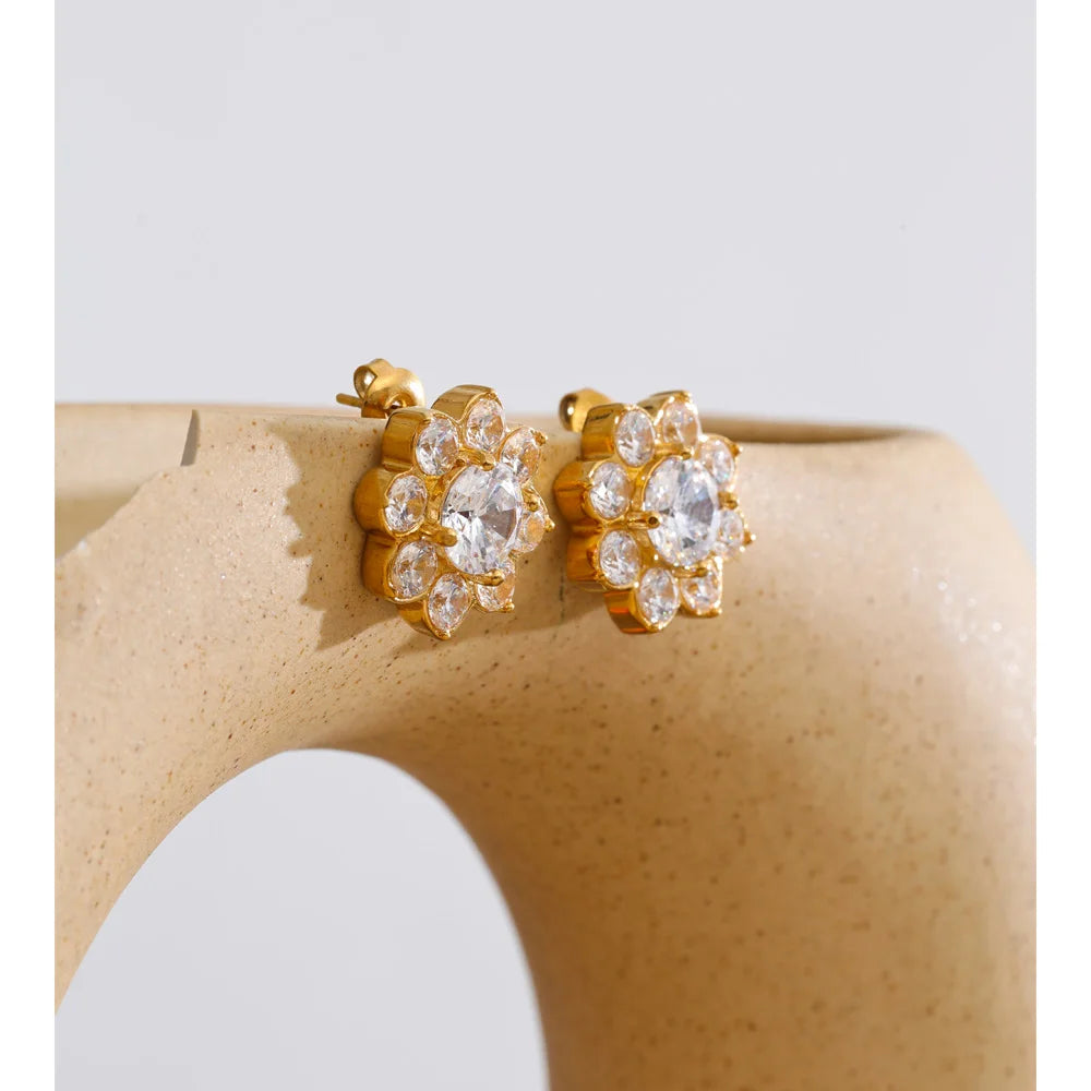 Isalene  Earrings Radiant Bloom Stud Earrings