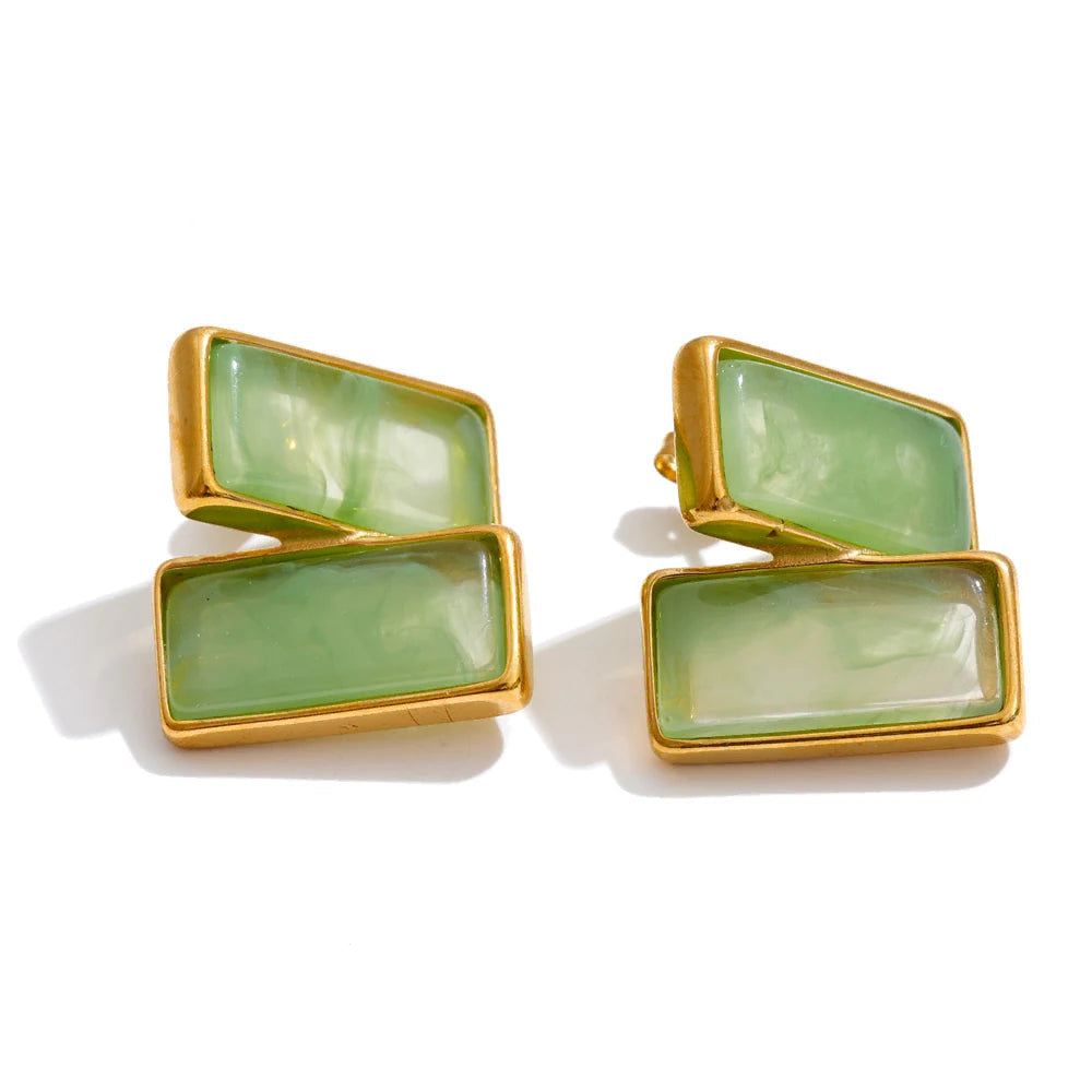 Isalene  Earrings Sage Green Sorrento Statement Earrings