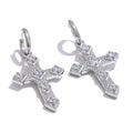 Isalene  Earrings Silver Aurelia Cross Huggie Earrings