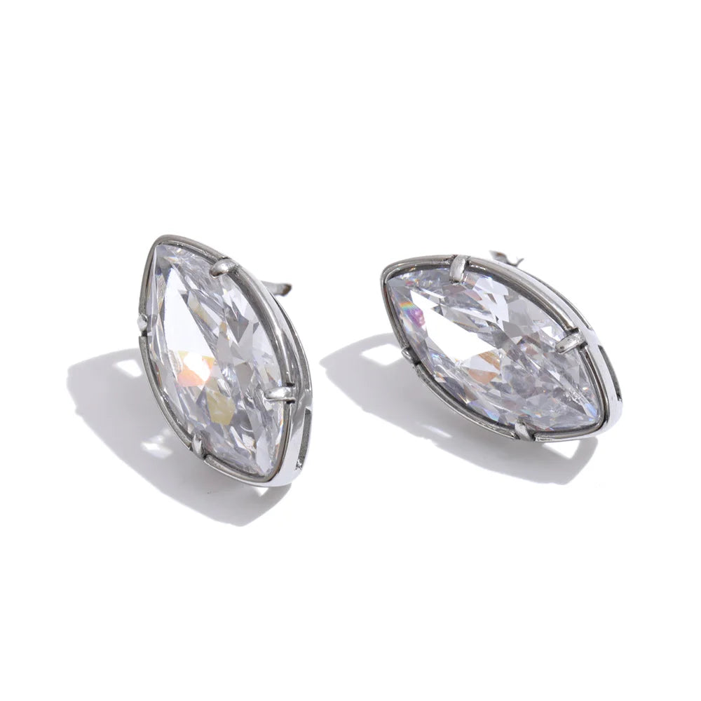 Isalene  Earrings Silver Aurelia Stud Earrings