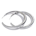 Isalene  Earrings Silver Classic Oversized Hoop Earrings