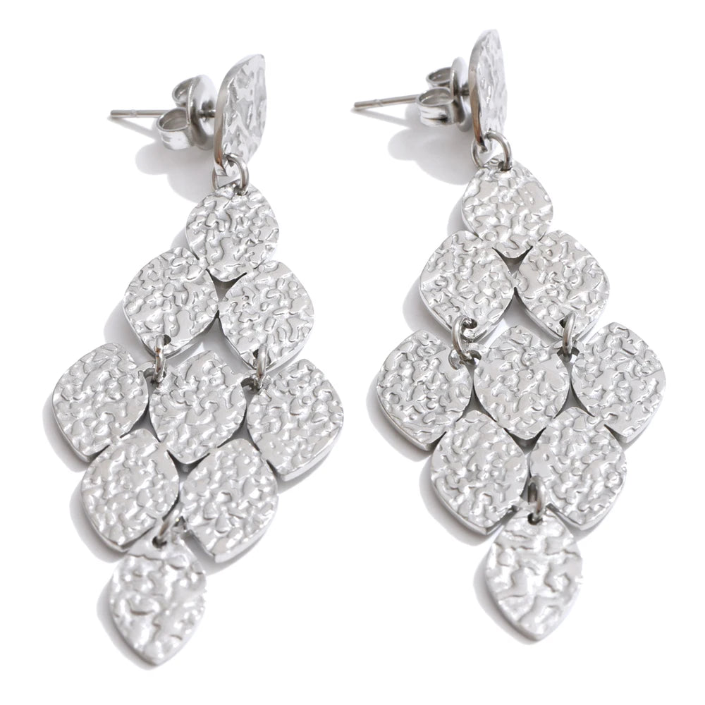 Isalene  Earrings Silver Valencia Cascade Earrings