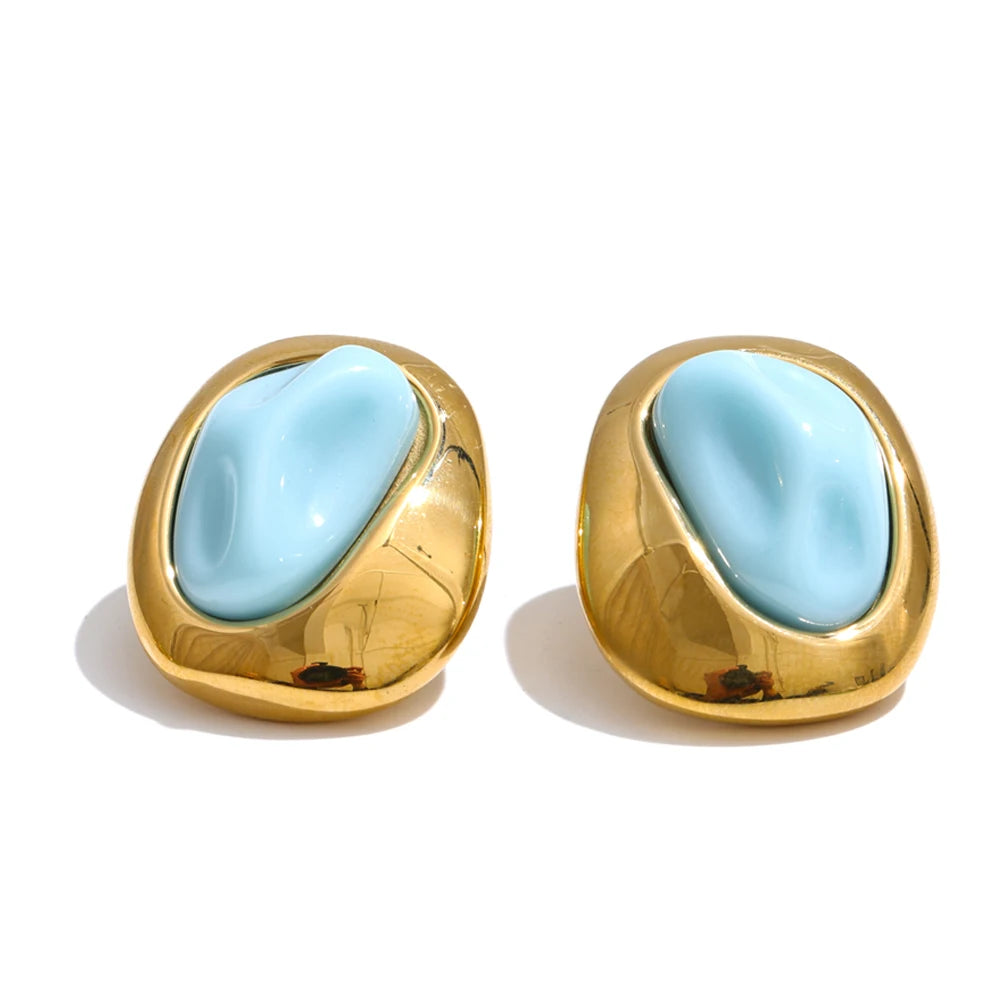 Isalene  Earrings Sky Blue Solara Stud Earrings