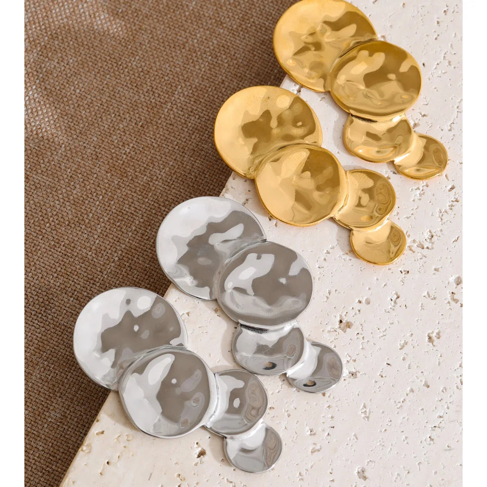 Isalene  Earrings Soleia Sculpted Disc Earrings