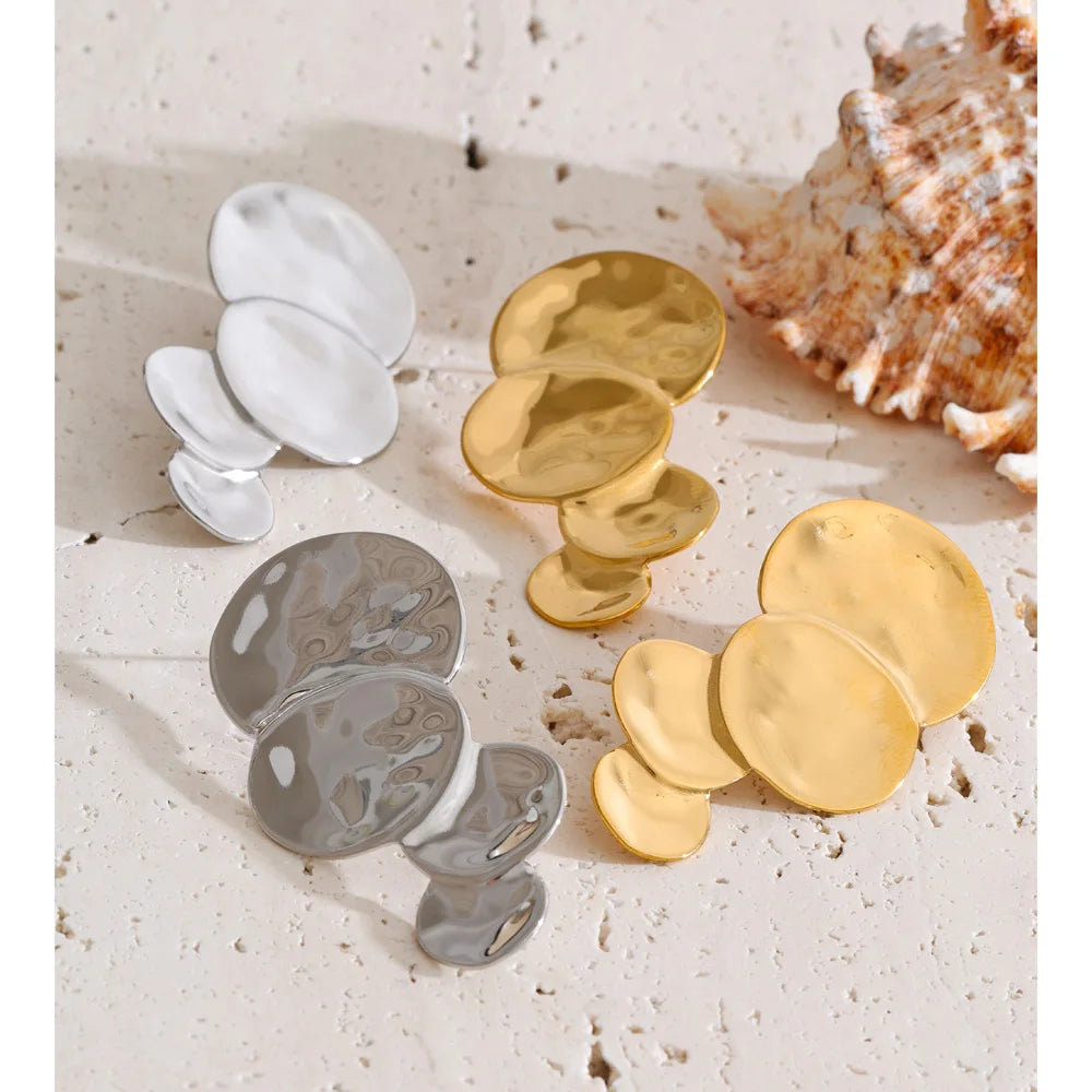 Isalene  Earrings Soleia Sculpted Disc Earrings