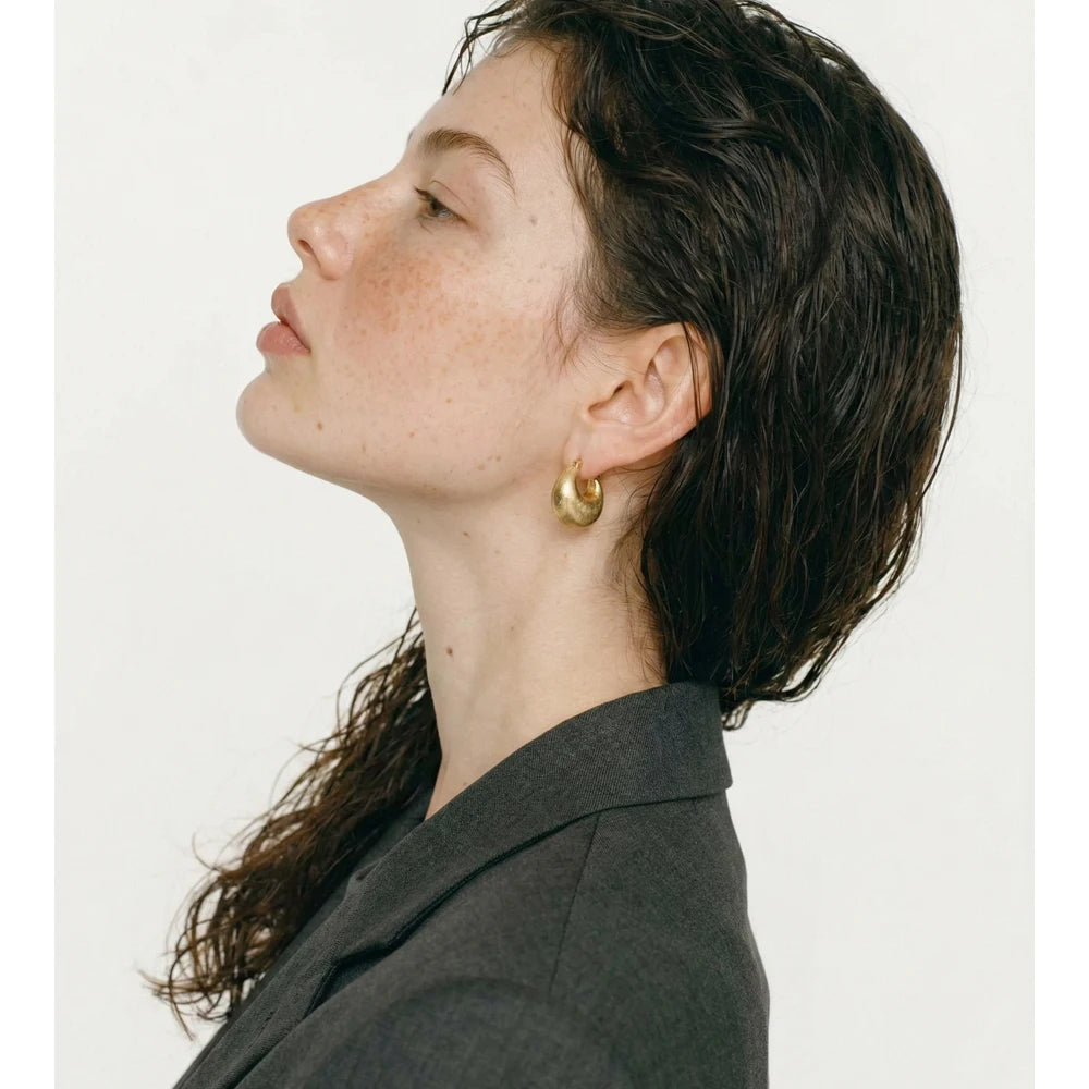 Isalene  Earrings Solis Crescent Hoop Earrings