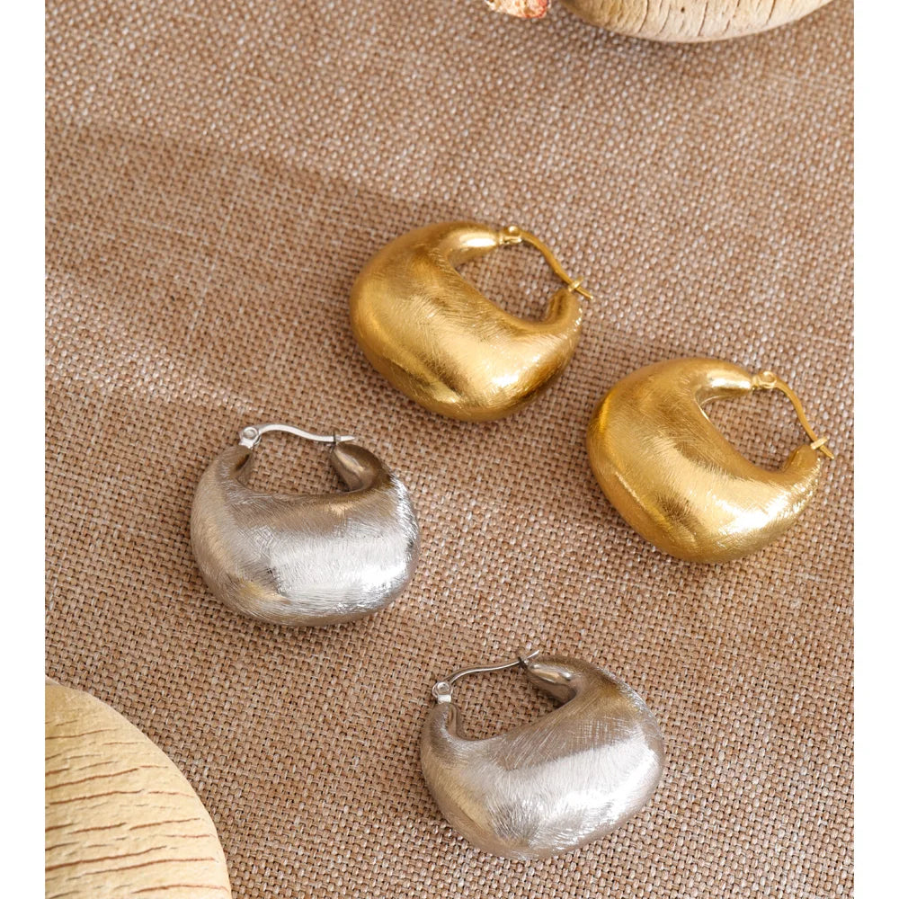 Isalene  Earrings Solis Crescent Hoop Earrings