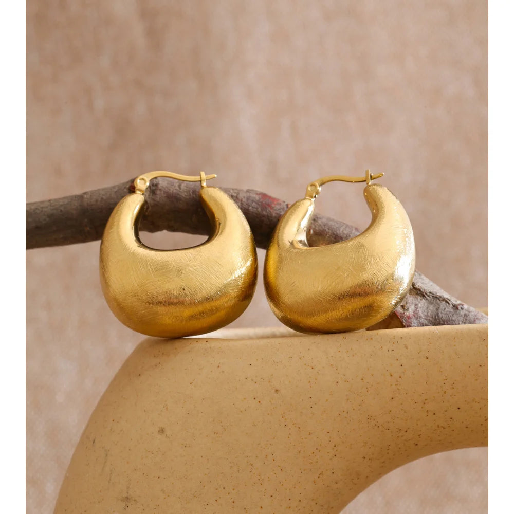 Isalene  Earrings Solis Crescent Hoop Earrings
