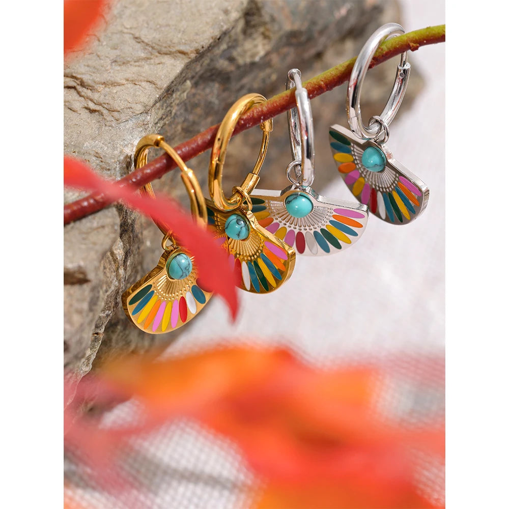 Isalene  Earrings Sonora Fan Hoop Earrings