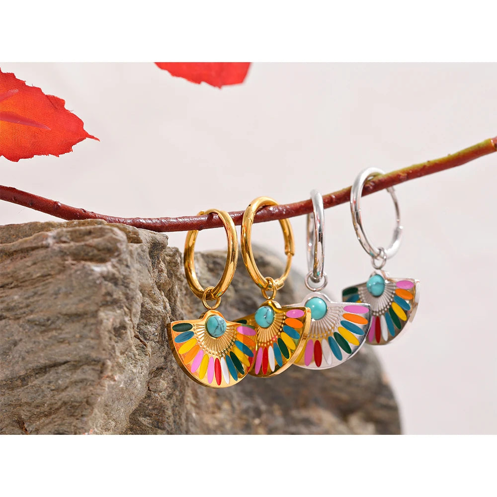 Isalene  Earrings Sonora Fan Hoop Earrings