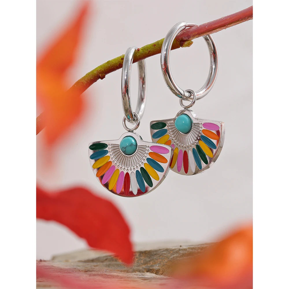 Isalene  Earrings Sonora Fan Hoop Earrings