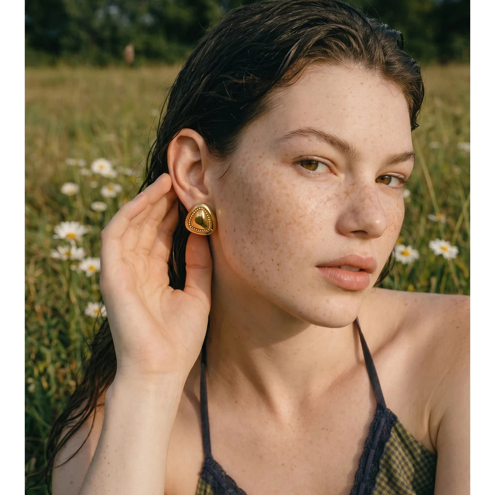 Isalene  Earrings Valencia Dome Stud Earrings