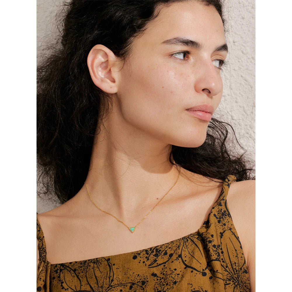 Isalene  Necklaces Astra Opal Triangle Necklace