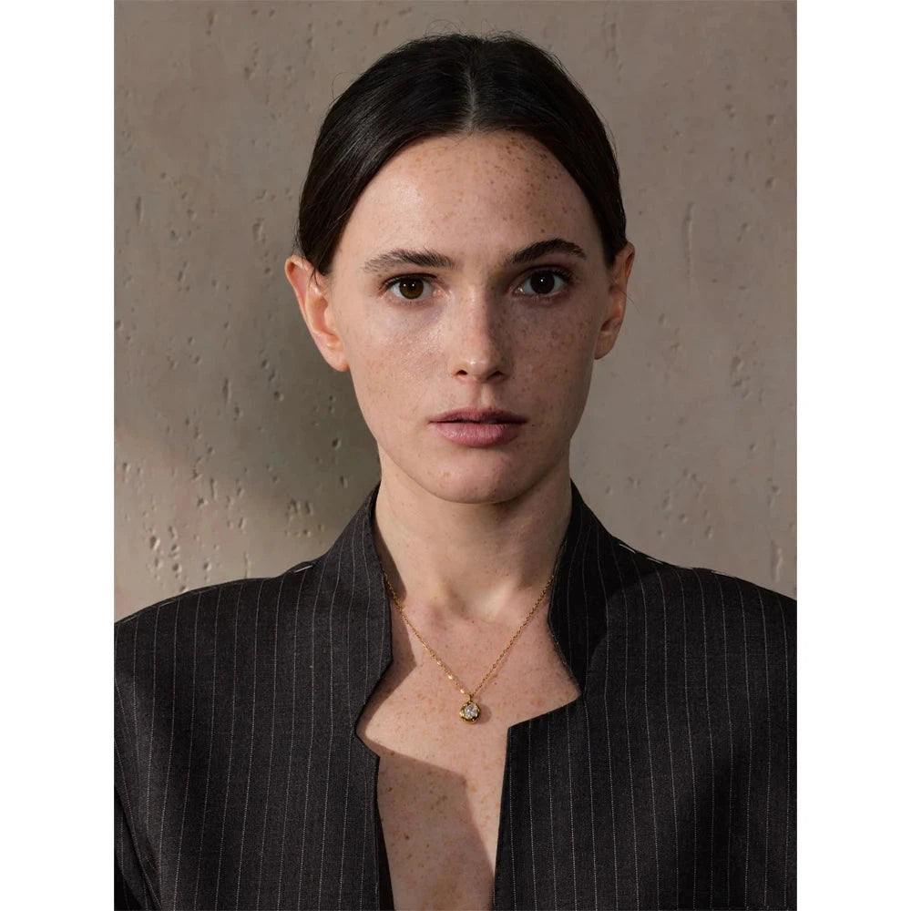Isalene  Necklaces Aurora Crystal Medallion Necklace