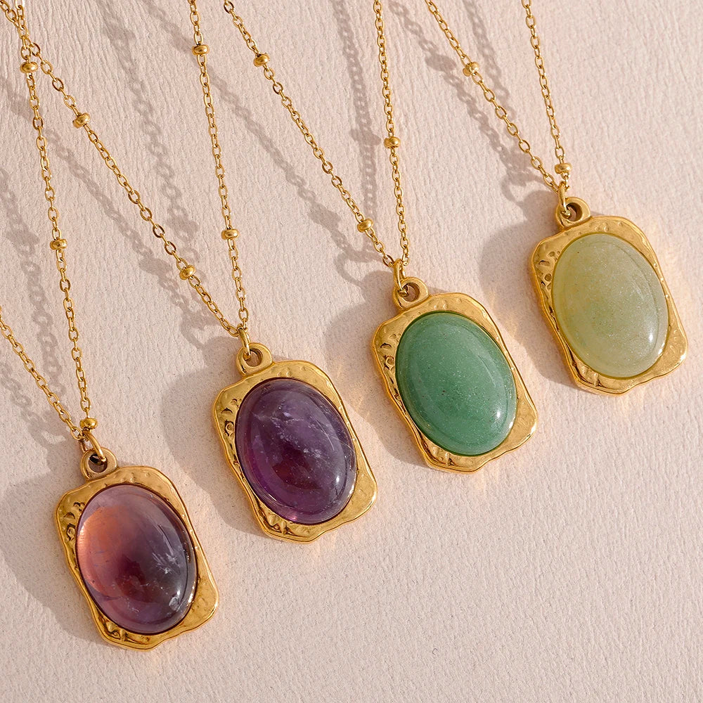 Isalene  Necklaces Aurora Gemstone Pendant Necklace