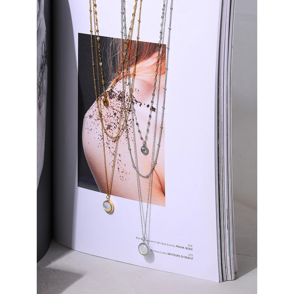 Isalene  Necklaces Aurora Layered Medallion Necklace