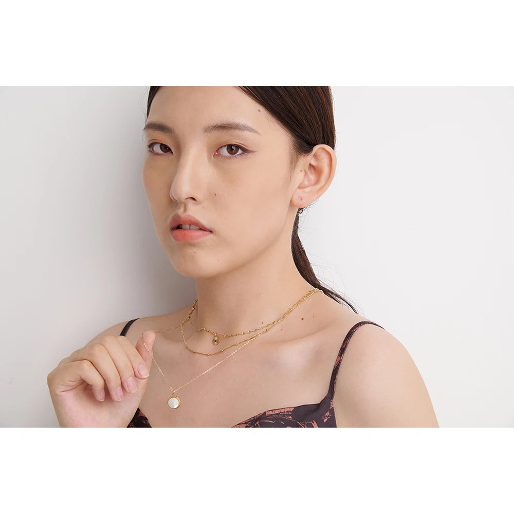 Isalene  Necklaces Aurora Layered Medallion Necklace