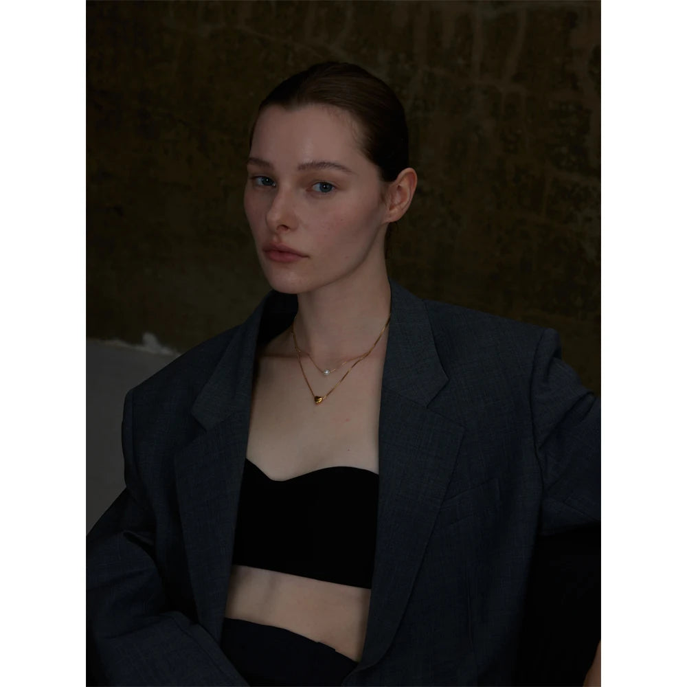 Isalene  Necklaces Aurora Pearl & Heart Layered Necklace