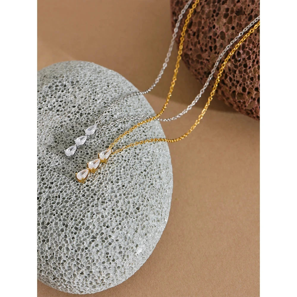 Isalene  Necklaces Aurora Triple Drop Necklace