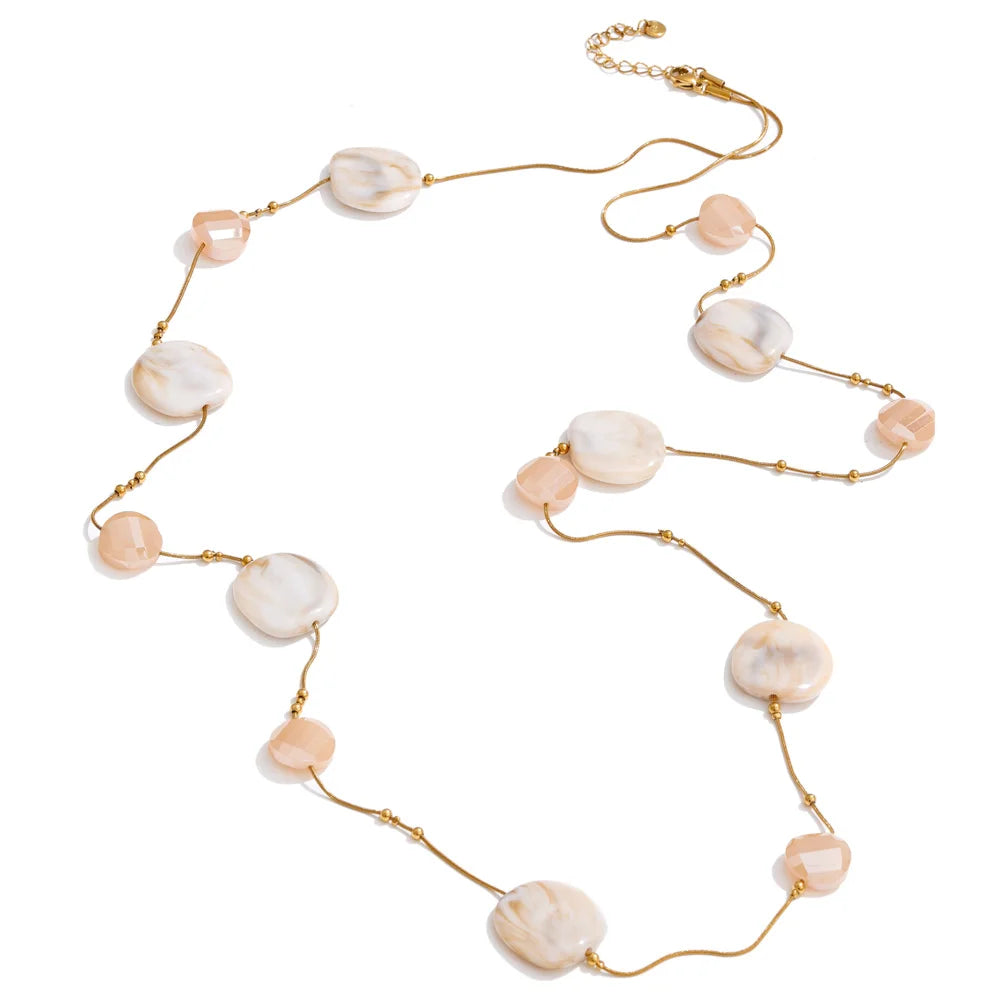 Isalene  Necklaces Blush Sorbet Bead Necklace