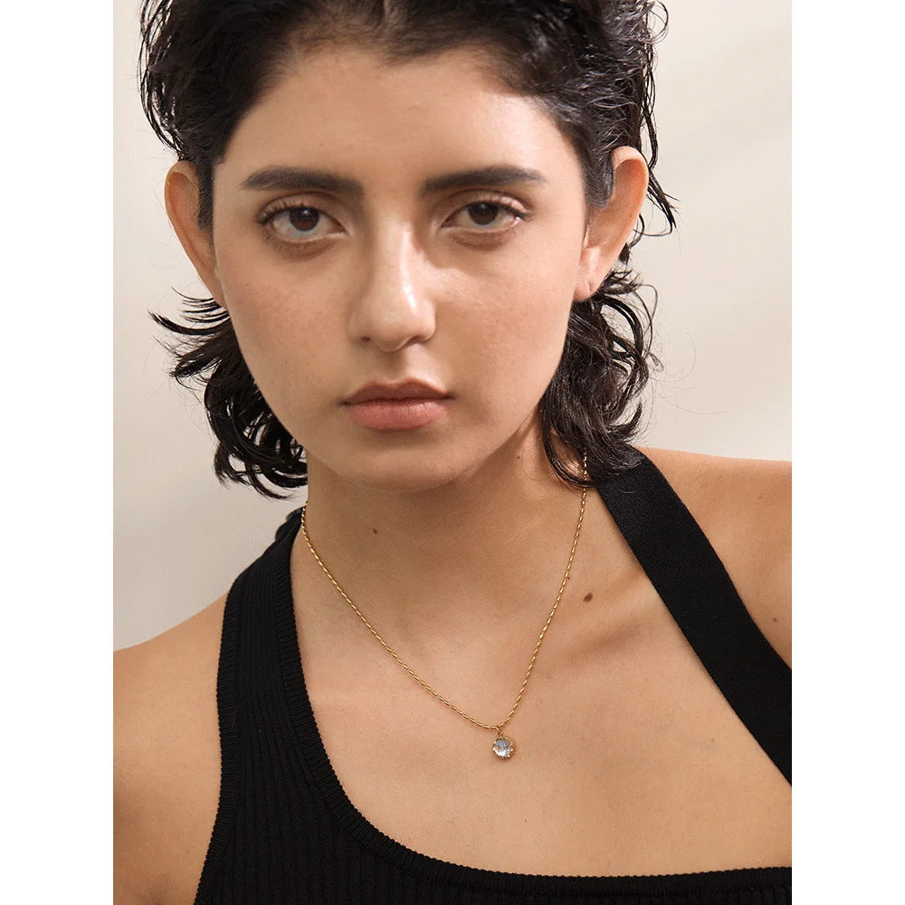 Isalene  Necklaces Celeste Moonstone Pendant Necklace