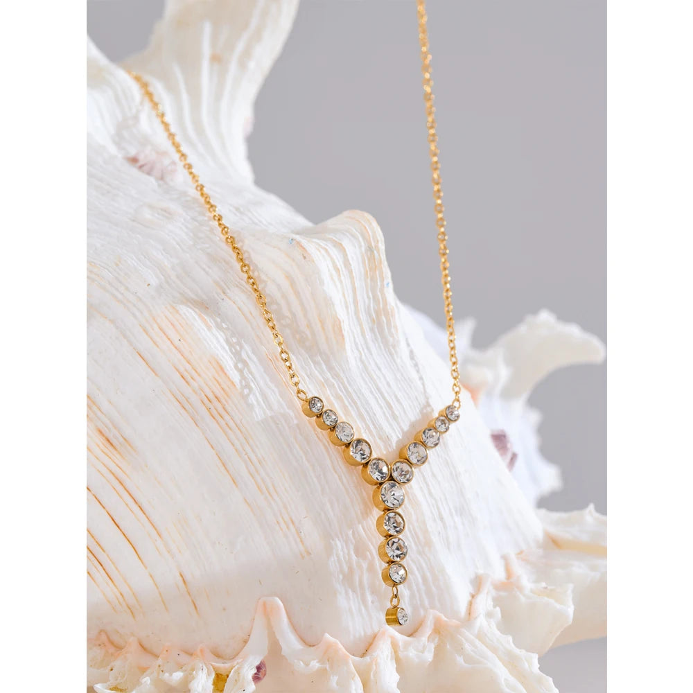 Isalene  Necklaces Celestine Crystal Necklace