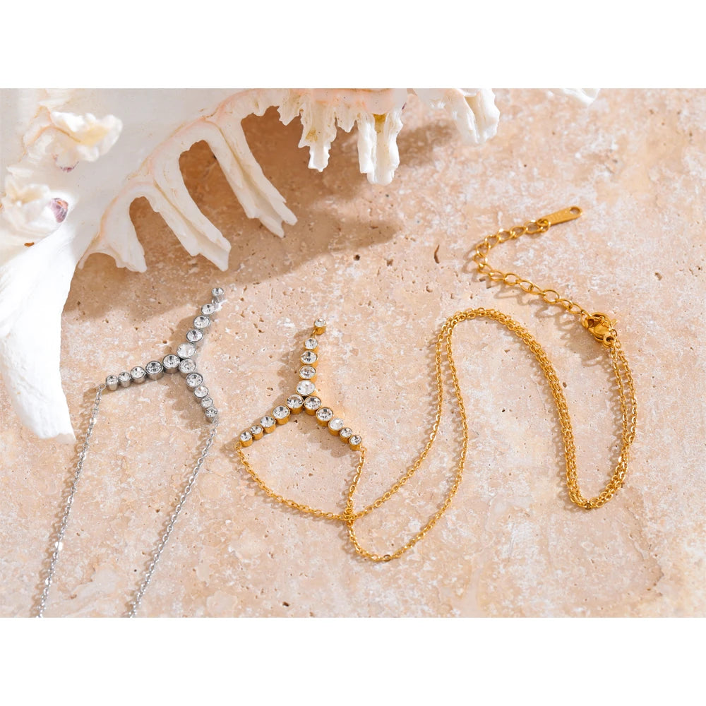 Isalene  Necklaces Celestine Crystal Necklace
