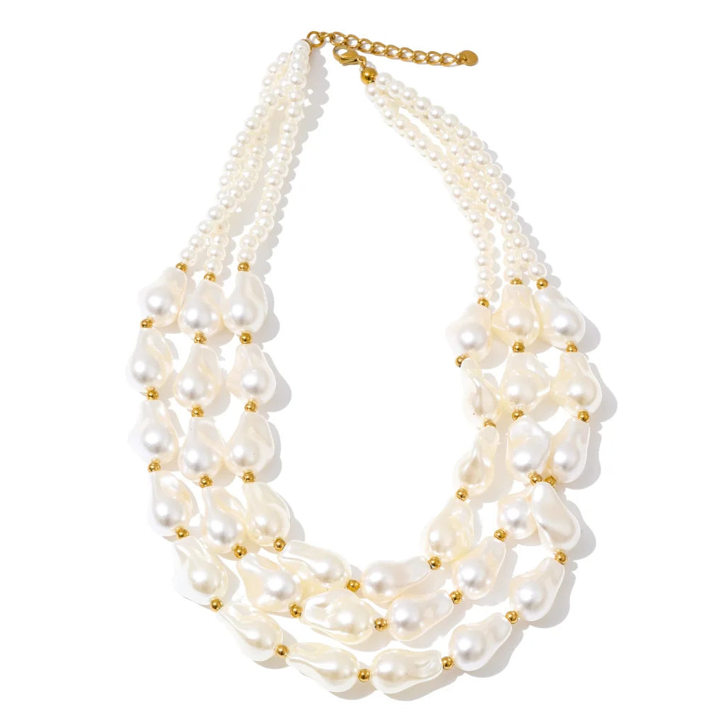Isalene  Necklaces Classic Pearl Seraphina Cascade Necklace