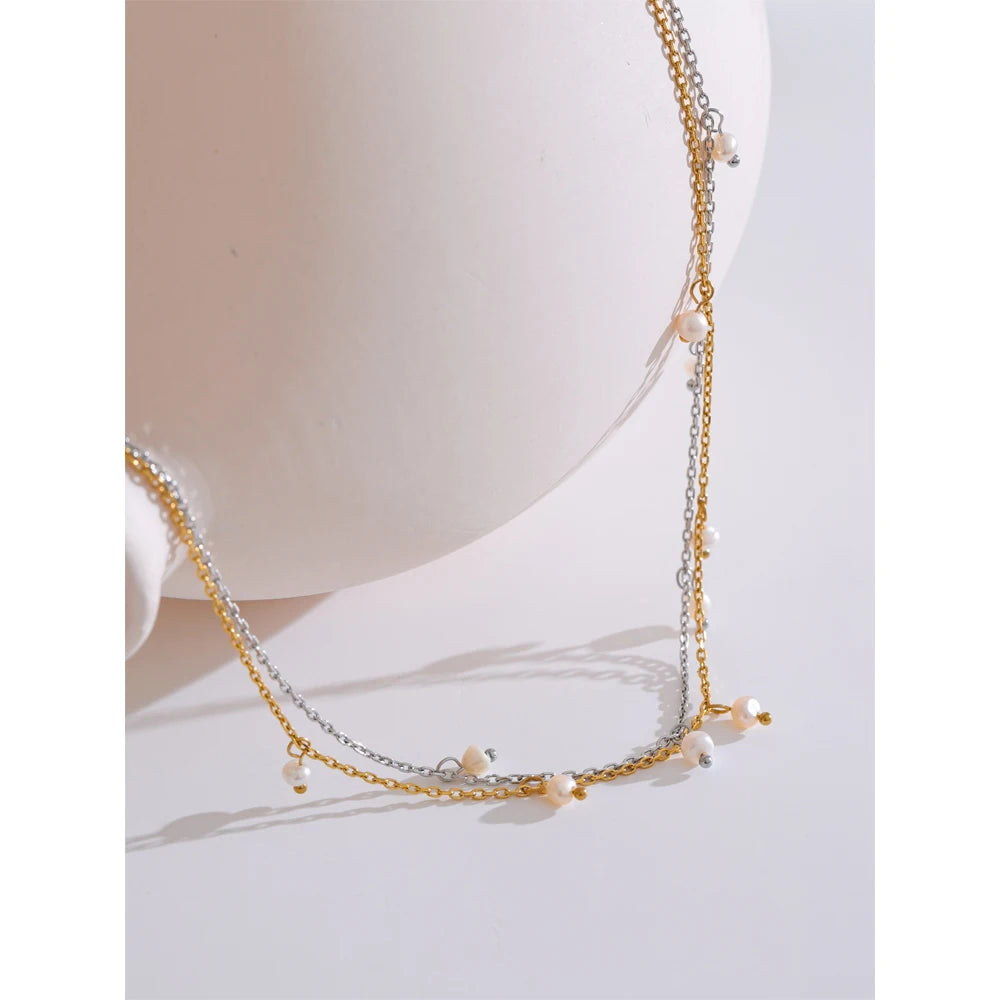 Isalene  Necklaces Dainty Pearl Drop Necklace
