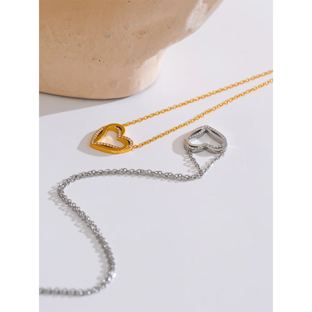 Isalene  Necklaces Evera Open Heart Necklace