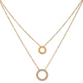 Isalene  Necklaces Gold / Adjustable 16–18 in. Aurora Double Circle Necklace