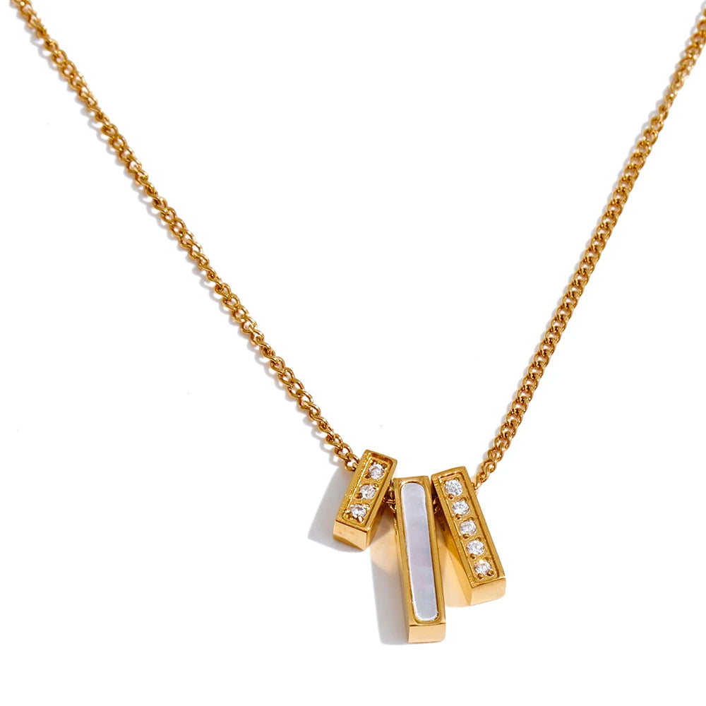 Isalene  Necklaces Gold Arden Trio Necklace