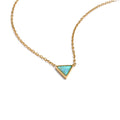 Isalene  Necklaces Gold Astra Opal Triangle Necklace