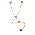Isalene  Necklaces Gold Aurora Rainbow Heart Necklace