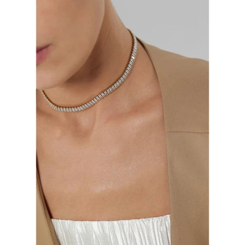 Isalene  Necklaces Gold Aurora Tennis Necklace