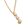 Isalene  Necklaces Gold Aurora Triple Drop Necklace