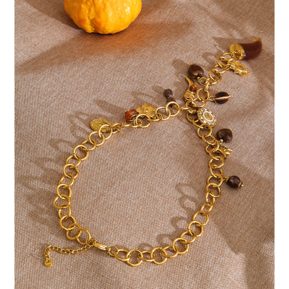 Isalene  Necklaces Gold Calista Charm Necklace