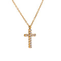 Isalene  Necklaces Gold Celestia Crystal Cross Necklace