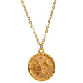 Isalene  Necklaces Gold Celestial Medallion Necklace