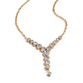 Isalene  Necklaces Gold Celestine Crystal Necklace