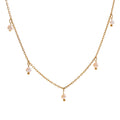 Isalene  Necklaces Gold Dainty Pearl Drop Necklace
