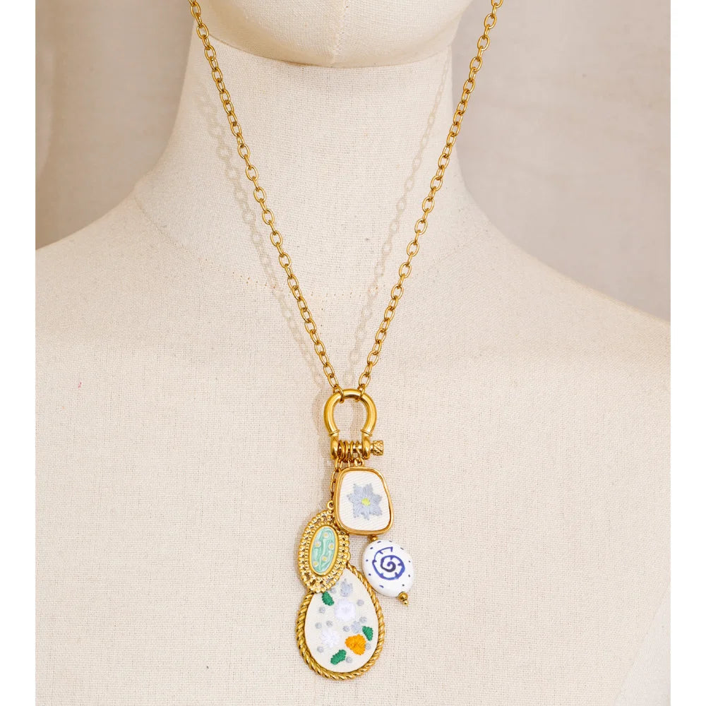 Isalene  Necklaces Gold Eloria Garden Charm Necklace