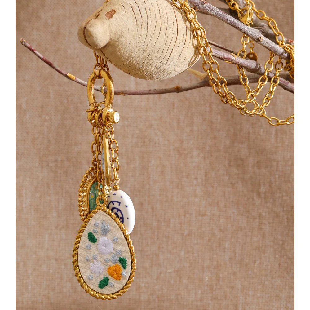 Isalene  Necklaces Gold Eloria Garden Charm Necklace