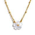 Isalene  Necklaces Gold Fleurine Blossom Necklace