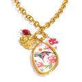 Isalene  Necklaces Gold Hummingbird Charm Necklace