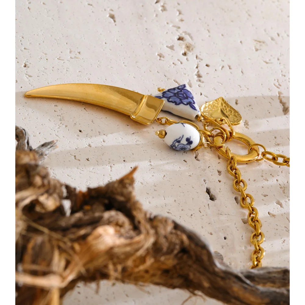 Isalene  Necklaces Gold Lucienne Charm Story Necklace