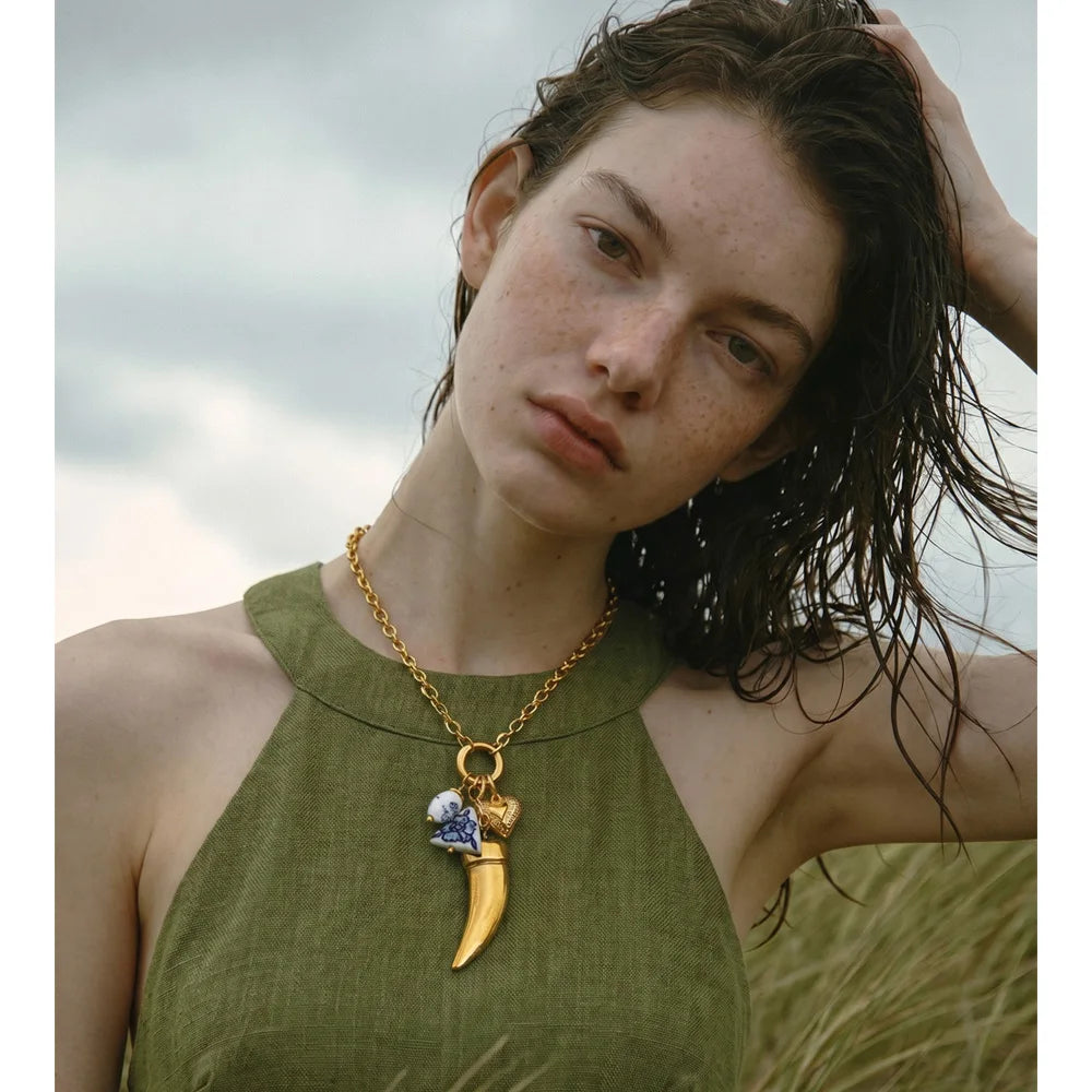 Isalene  Necklaces Gold Lucienne Charm Story Necklace
